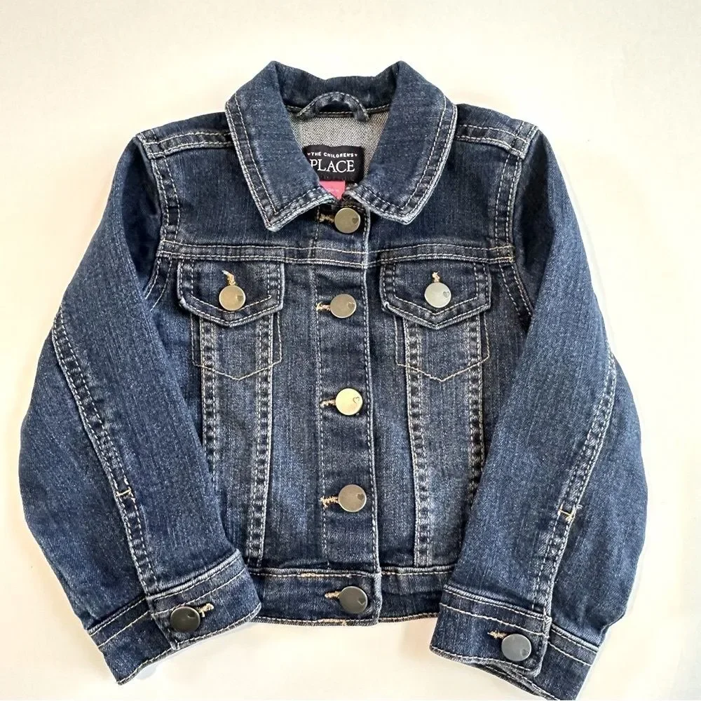 The Children's Place Baby Unisex Blue Denim Jacket SZ 18-24 Months Casual
